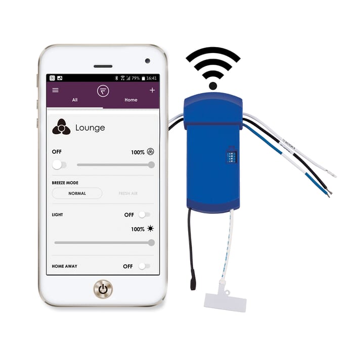 Fanimation Ceiling Fan Accessory Fansync Wifi Receiver in Blue Fanimation Ceiling Fan Accessory Fansync Wifi Receiver in Blue