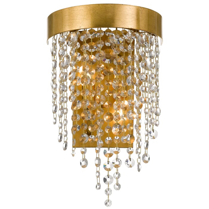 Crystorama Windham 2-Light 16" Wall Sconce in Antique Gold with Clear Hand Cut Crystals Crystorama Windham 2-Light 16" Wall Sconce in Antique Gold with Clear Hand Cut Crystals
