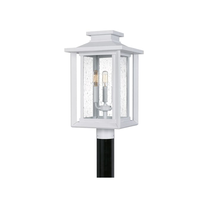 Quoizel Wakefield 3-Light Outdoor Post Light in White Lustre Quoizel Wakefield 3-Light Outdoor Post Light in White Lustre