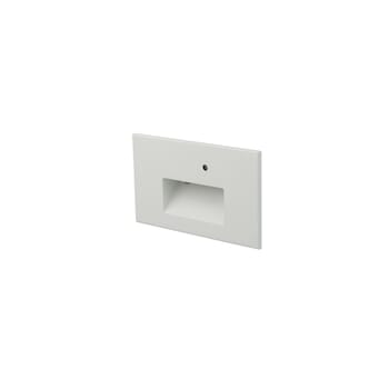 WAC Step Light With Photocell Amber Wall Sconce in White on Aluminum