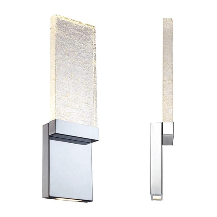 Modern Forms Glacier 1-Light Wall Sconce in Chrome Modern Forms Glacier 1-Light Wall Sconce in Chrome