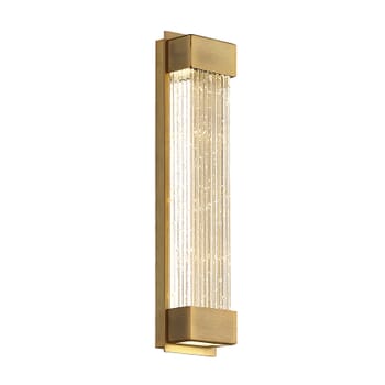 Modern Forms Tower 14" Wall Sconce in Aged Brass