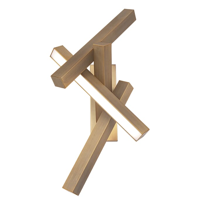Modern Forms Chaos Wall Sconce in Aged Brass Modern Forms Chaos Wall Sconce in Aged Brass