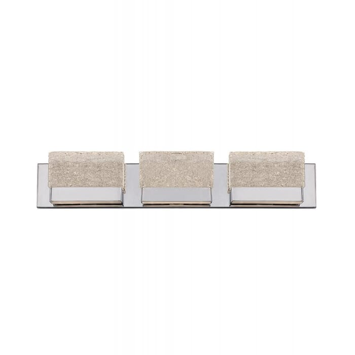 Modern Forms Glacier 3-Light Bathroom Vanity Light in Chrome Modern Forms Glacier 3-Light Bathroom Vanity Light in Chrome