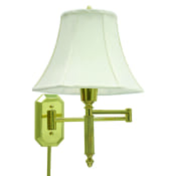 House of Troy Swing-Arm Wall Lamp in Polished Brass Finish