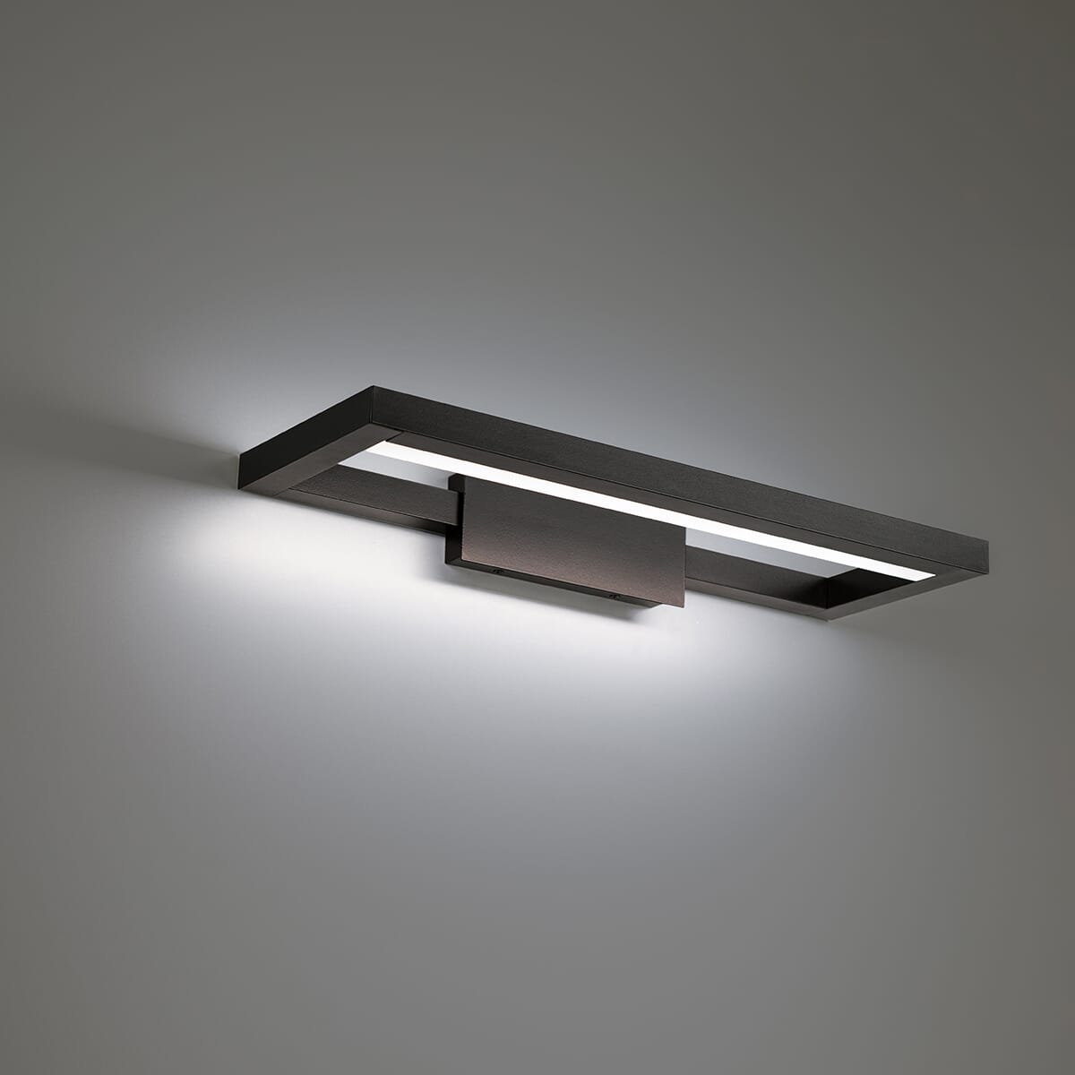 WAC View 3500K Bathroom Vanity Light in Black - WS-89120-35-BK