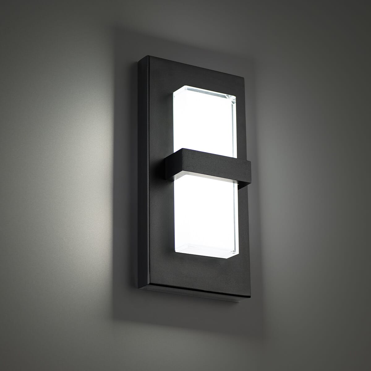 Black LED Outdoor Wall Light from the Bandeau Collection