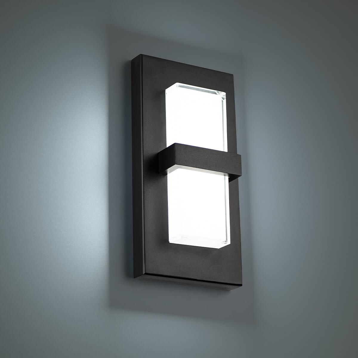 Black LED Outdoor Wall Light from the Bandeau Collection