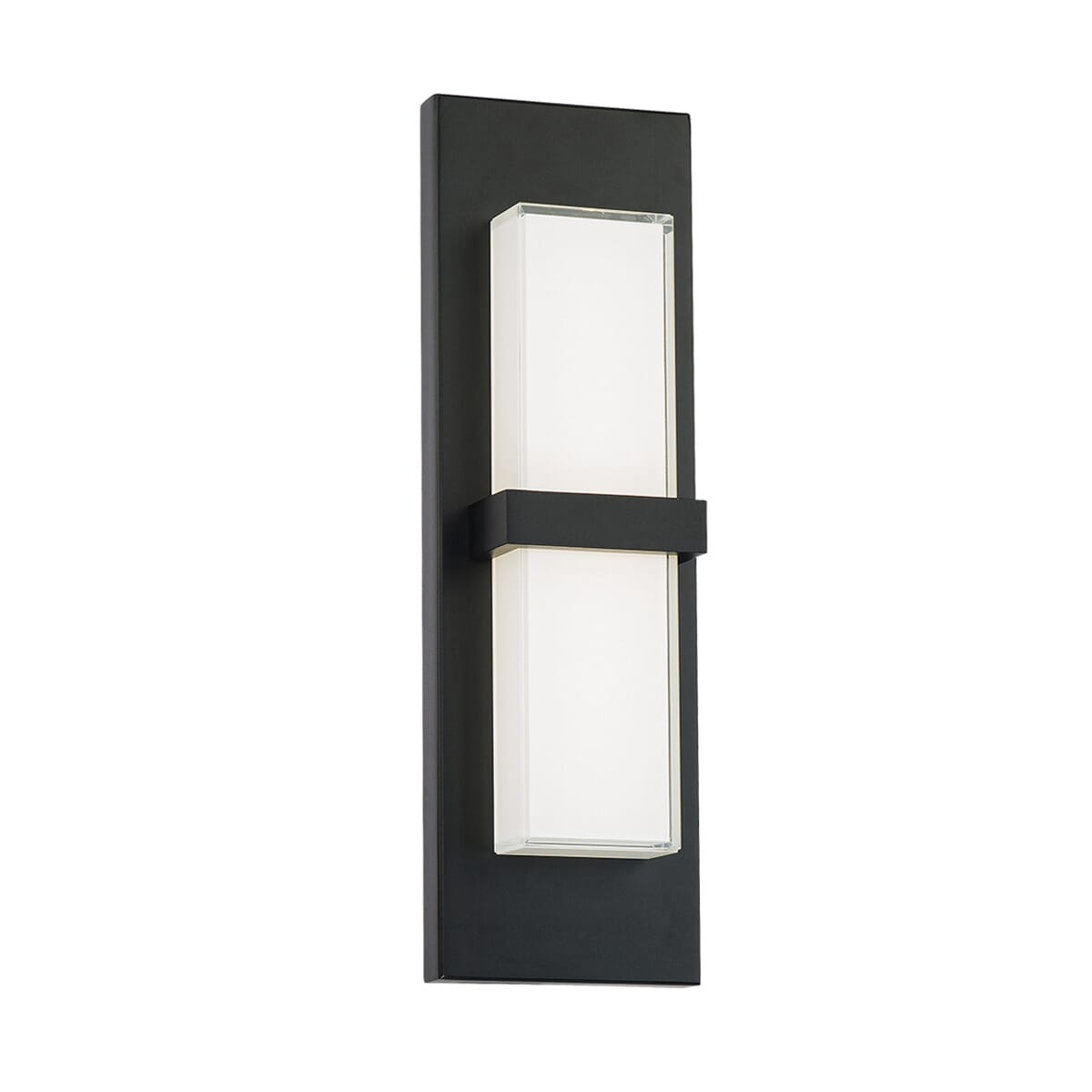 Black LED Outdoor Wall Light from the Bandeau Collection