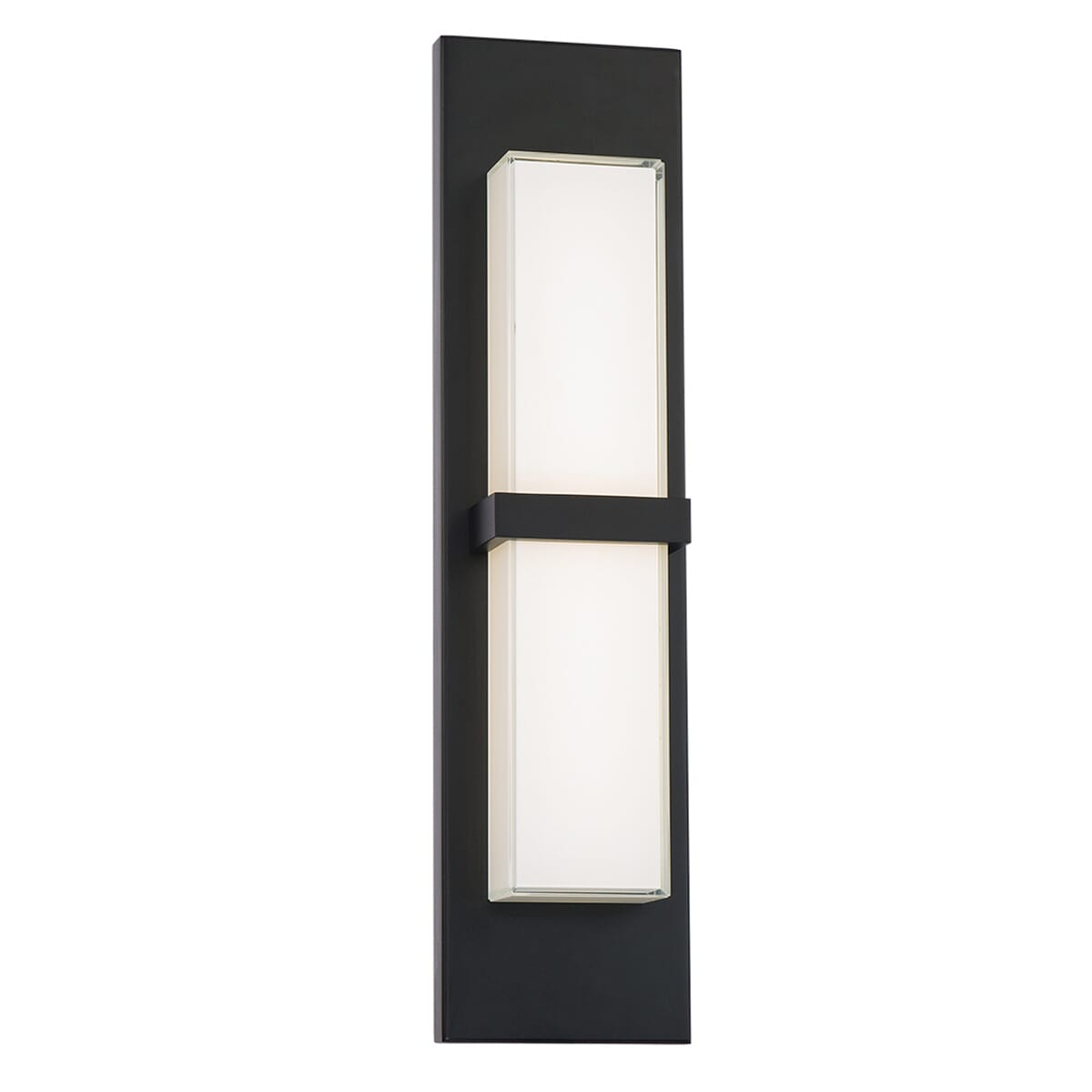 Black LED Outdoor Wall Light from the Bandeau Collection