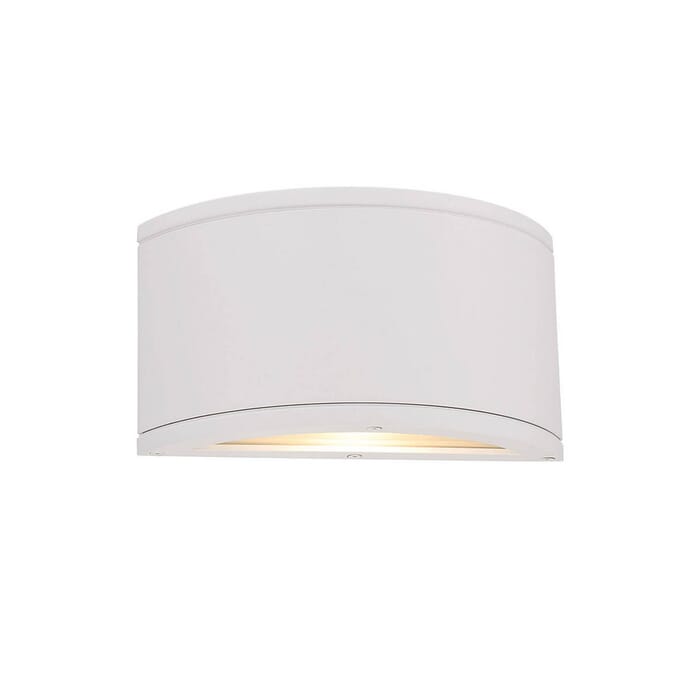WAC Lighting Tube LED Indoor/Outdoor Half Cylinder Up and Down Wall Light in White WAC Lighting Tube LED Indoor/Outdoor Half Cylinder Up and Down Wall Light in White