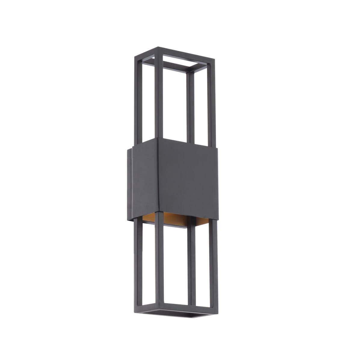 WAC Nightvision 3000K Outdoor Wall Light in Black/Gold
