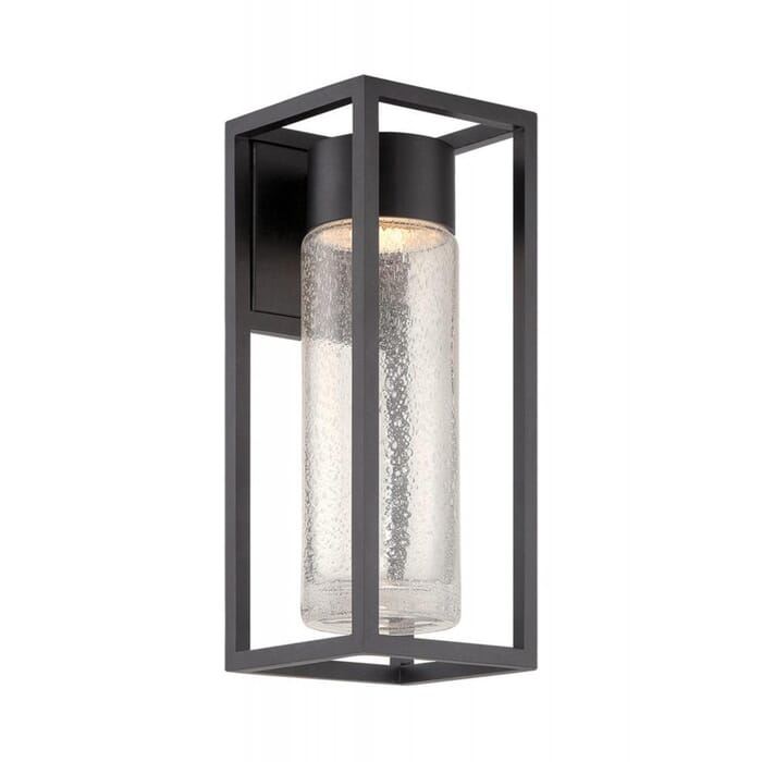 Modern Forms Structure 1-Light Outdoor Wall Light in Black Modern Forms Structure 1-Light Outdoor Wall Light in Black