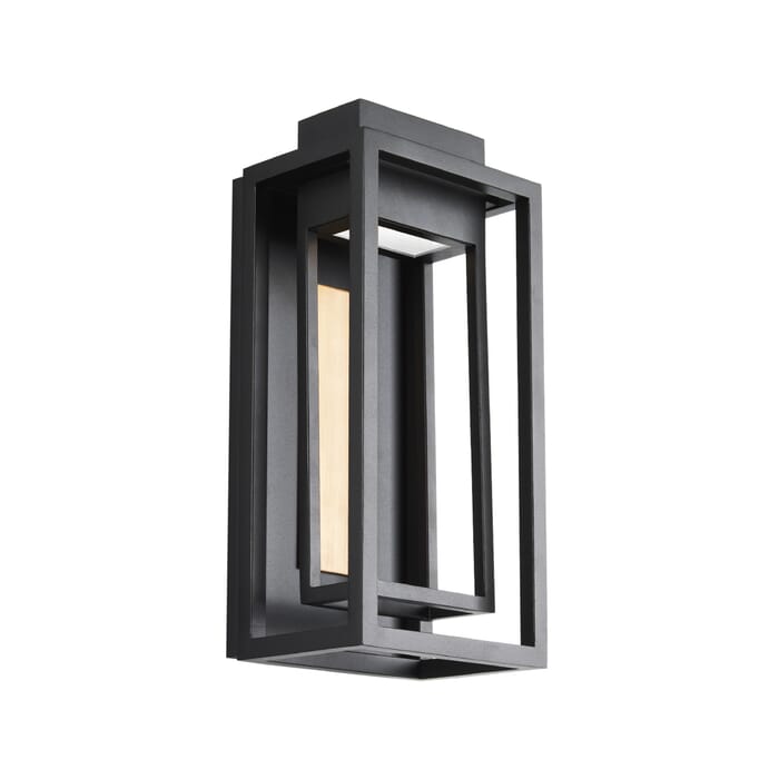 Modern Forms Dorne Outdoor Wall Light in Black and Aged Brass Modern Forms Dorne Outdoor Wall Light in Black and Aged Brass