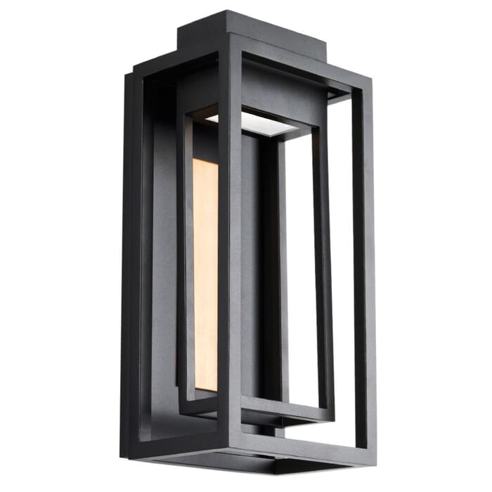 Modern Forms Dorne Outdoor Wall Light in Black and Aged Brass Modern Forms Dorne Outdoor Wall Light in Black and Aged Brass