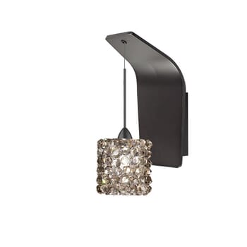 WAC Lighting 120V Mini Haven LED Pendant Wall Sconce w/ Black Ice Shade in Rubbed Bronze