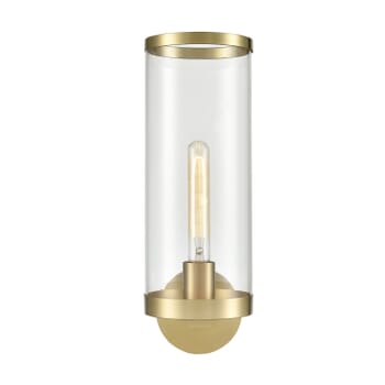 Alora Revolve Wall Sconce tural Brass And Clear Glass