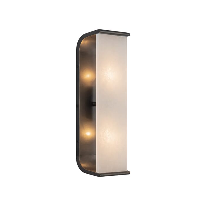 Abbott 2-Light Bathroom Vanity Light in Urban Bronze with Alabaster Abbott 2-Light Bathroom Vanity Light in Urban Bronze with Alabaster