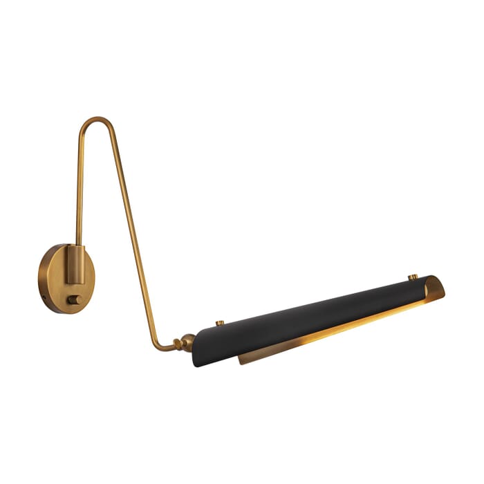 Osorio LED Bathroom Vanity Light in Matte Black with Vintage Brass Osorio LED Bathroom Vanity Light in Matte Black with Vintage Brass