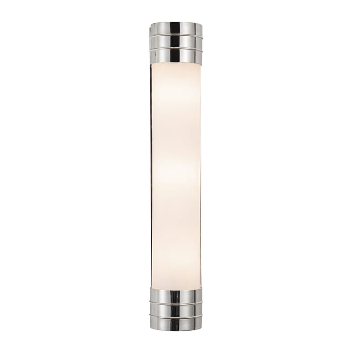 Willard 3-Light Bathroom Vanity Light in Polished Nickel with Matte Opal Glass Willard 3-Light Bathroom Vanity Light in Polished Nickel with Matte Opal Glass