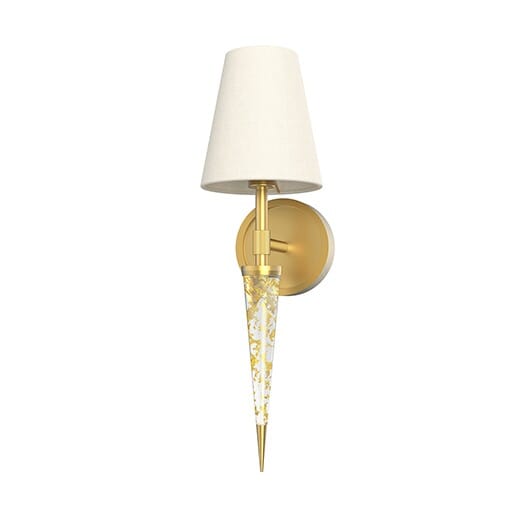 Alora Kimpton Bathroom Vanity Light in Gold Flake and Vintage Brass