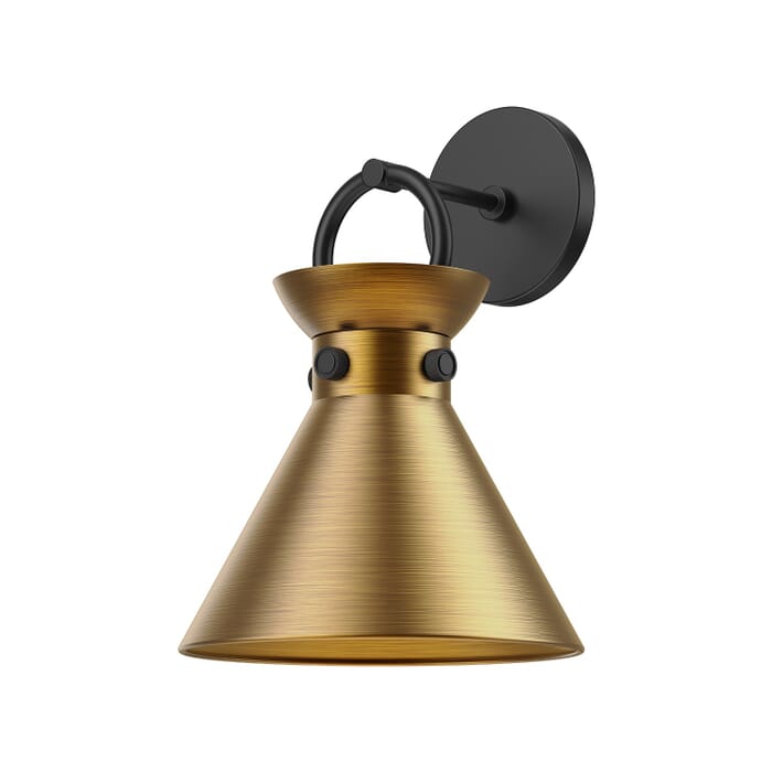 Emerson 1-Light Wall Sconce in Matte Black with Aged Gold Emerson 1-Light Wall Sconce in Matte Black with Aged Gold