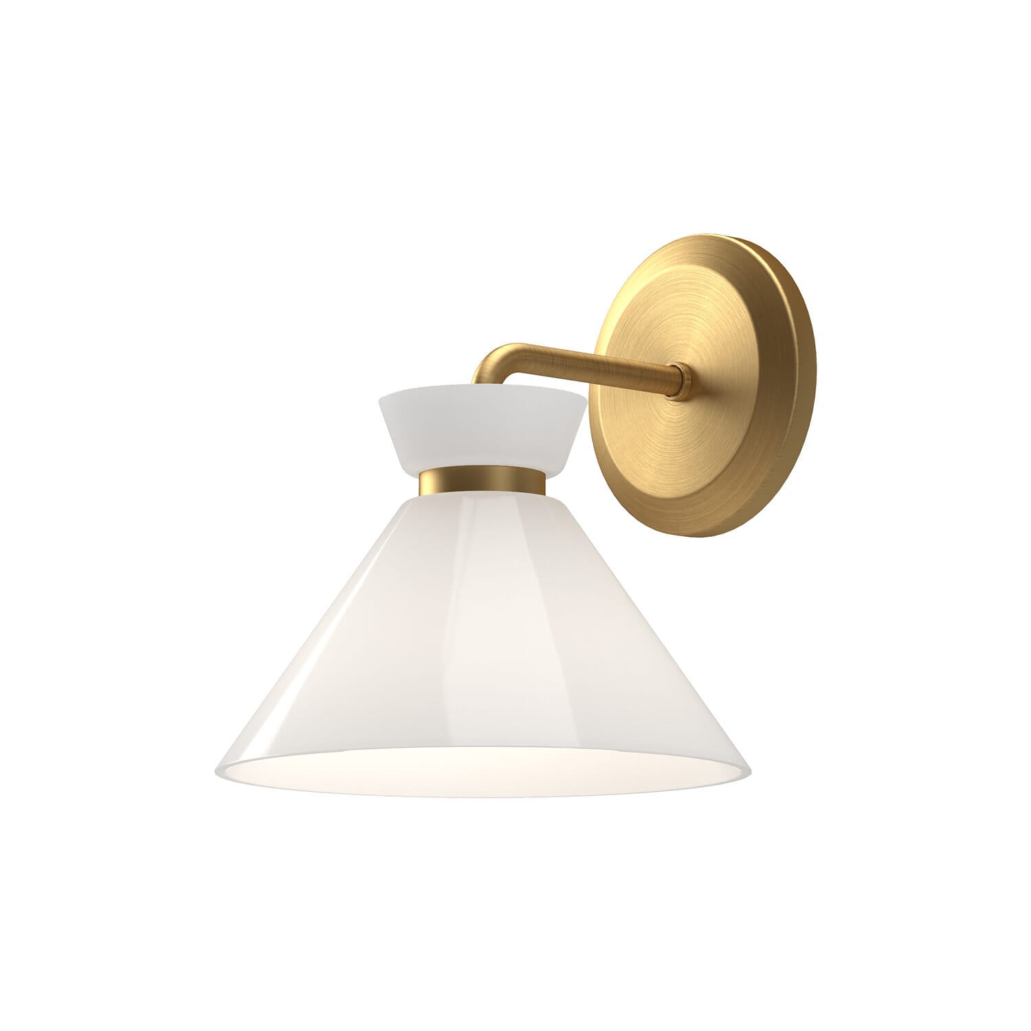 Halston 1-Light Bathroom Vanity Light in Brushed Gold
