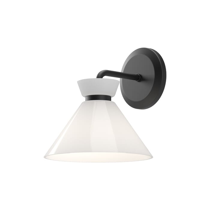 Halston 1-Light Bathroom Vanity Light in Matte Black Halston 1-Light Bathroom Vanity Light in Matte Black