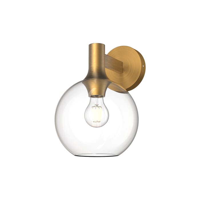 Castilla 1-Light Bathroom Vanity Light in Aged Gold with Clear Glass Castilla 1-Light Bathroom Vanity Light in Aged Gold with Clear Glass