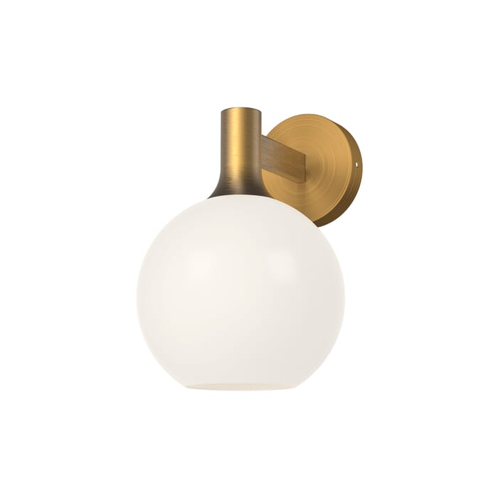 Castilla 1-Light Bathroom Vanity Light in Aged Gold with Opal Glass Castilla 1-Light Bathroom Vanity Light in Aged Gold with Opal Glass
