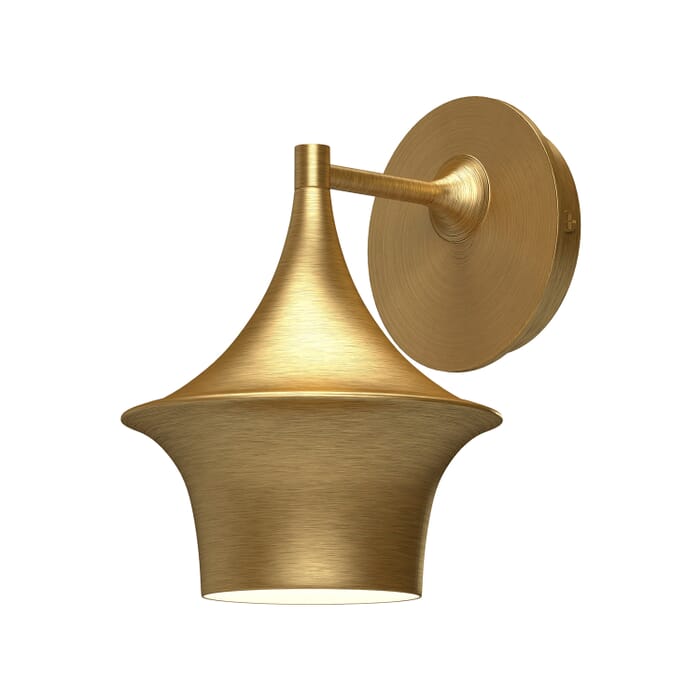 Emiko 1-Light Bathroom Vanity Light in Brushed Gold Emiko 1-Light Bathroom Vanity Light in Brushed Gold