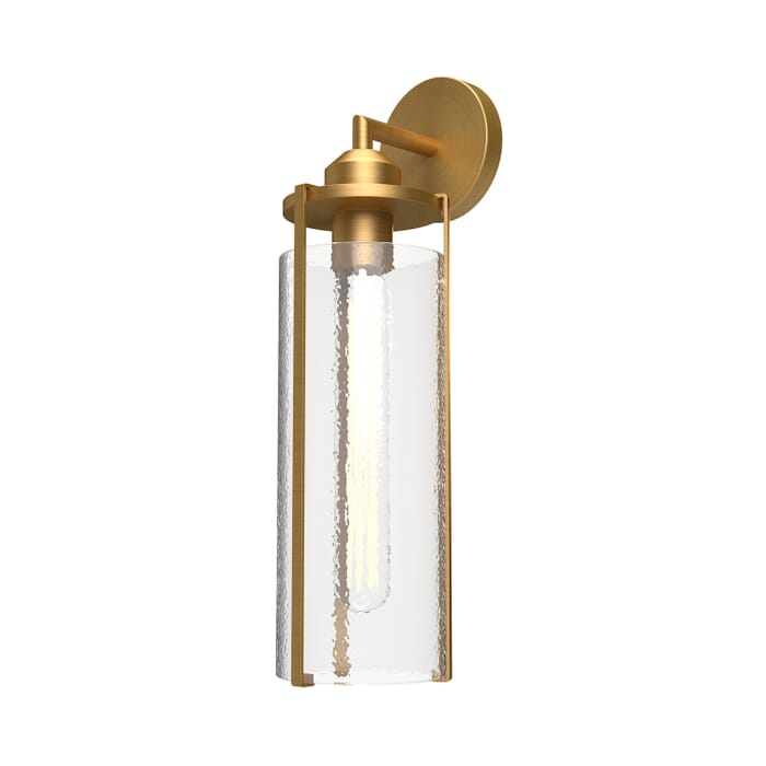 Belmont 1-Light Bathroom Vanity Light in Aged Gold with Clear Water Glass Belmont 1-Light Bathroom Vanity Light in Aged Gold with Clear Water Glass