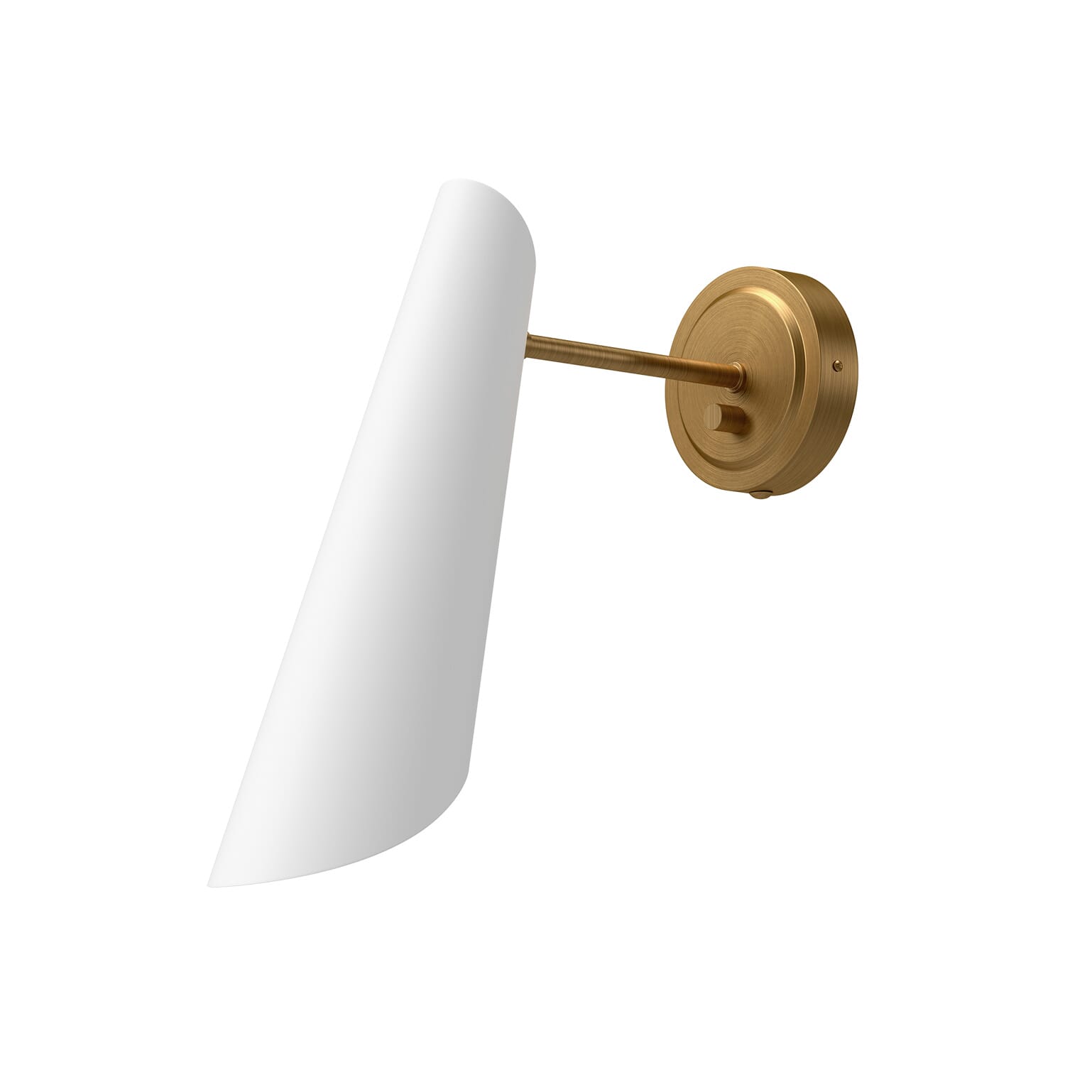 Gabriel 1-Light Bathroom Vanity Light in Aged Gold with White