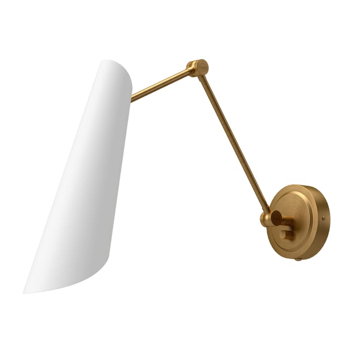 Gabriel 1-Light Bathroom Vanity Light in Aged Gold with White Gabriel 1-Light Bathroom Vanity Light in Aged Gold with White