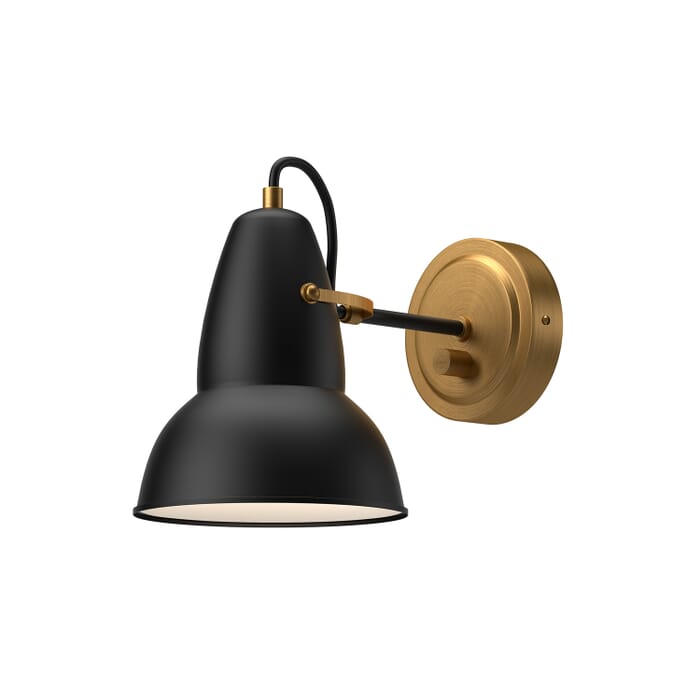 Felix 1-Light Bathroom Vanity Light in Matte Black with Aged Gold Felix 1-Light Bathroom Vanity Light in Matte Black with Aged Gold