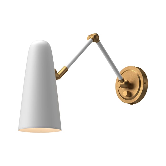 Daniel 1-Light Bathroom Vanity Light in Aged Gold with White Daniel 1-Light Bathroom Vanity Light in Aged Gold with White