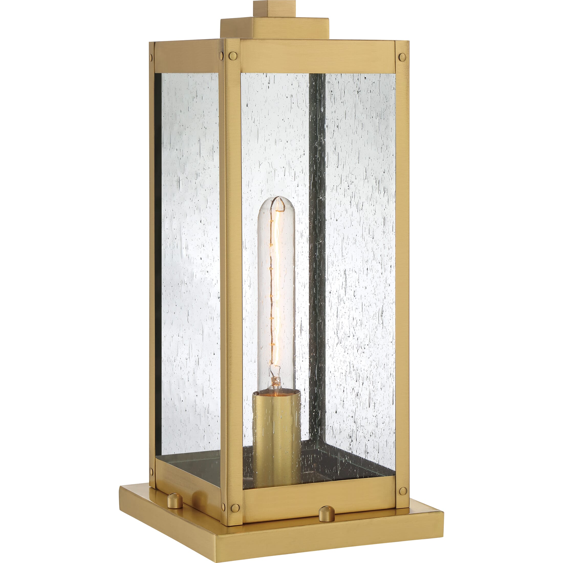 Westover 1-Light Outdoor Lantern in Antique Brass