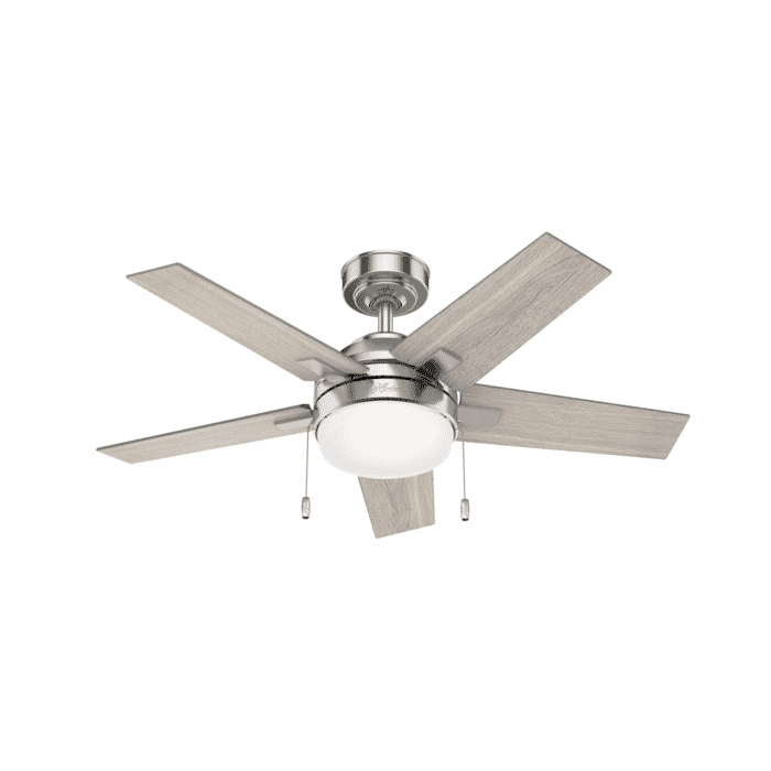 Hunter Bartlett 2-Light 44" Ceiling Fan in Brushed Nickel Hunter Bartlett 2-Light 44" Ceiling Fan in Brushed Nickel