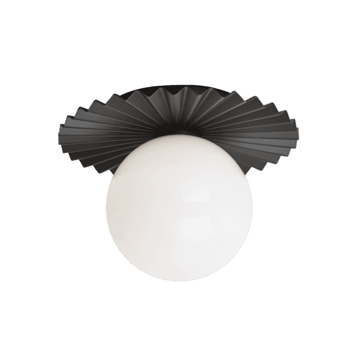 Matteo Modern Ruff 1-Light Wall Sconce In Black Matteo Modern Ruff 1-Light Wall Sconce In Black