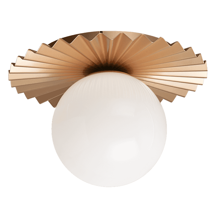 Matteo Modern Ruff 1-Light Wall Sconce In Matte Gold Matteo Modern Ruff 1-Light Wall Sconce In Matte Gold