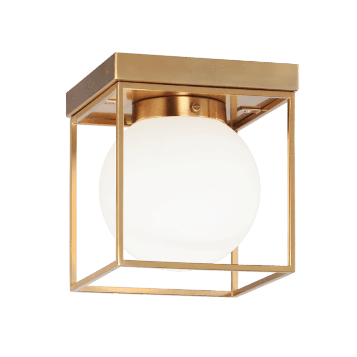 Matteo Squircle 1-Light Ceiling Light In Aged Gold Brass Matteo Squircle 1-Light Ceiling Light In Aged Gold Brass