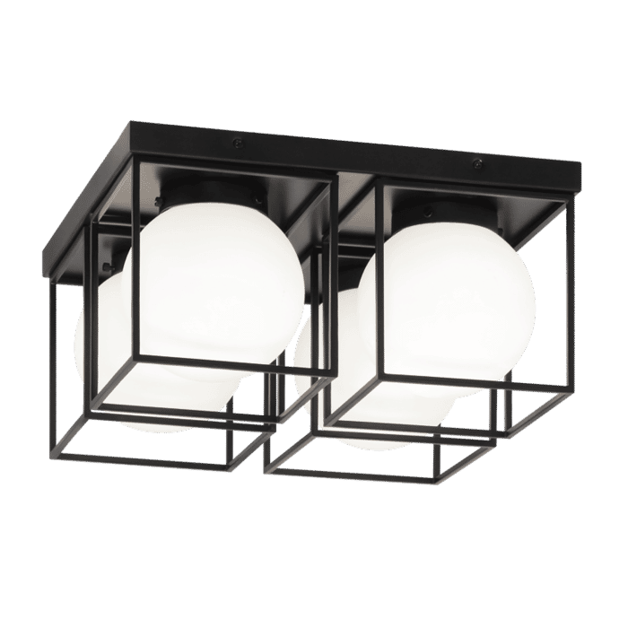 Matteo Squircle 4-Light Ceiling Light In Black Matteo Squircle 4-Light Ceiling Light In Black