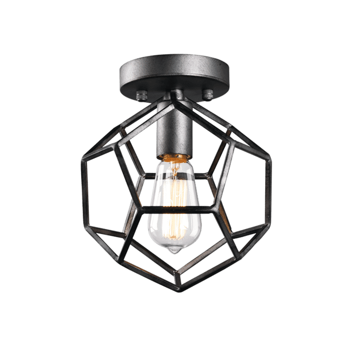 Matteo Geometry Series 1-Light Ceiling Light In Rusty Black Matteo Geometry Series 1-Light Ceiling Light In Rusty Black