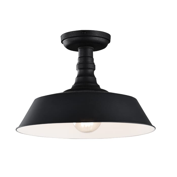 Matteo Scacchi 1-Light Ceiling Light In Dark Grey Matteo Scacchi 1-Light Ceiling Light In Dark Grey