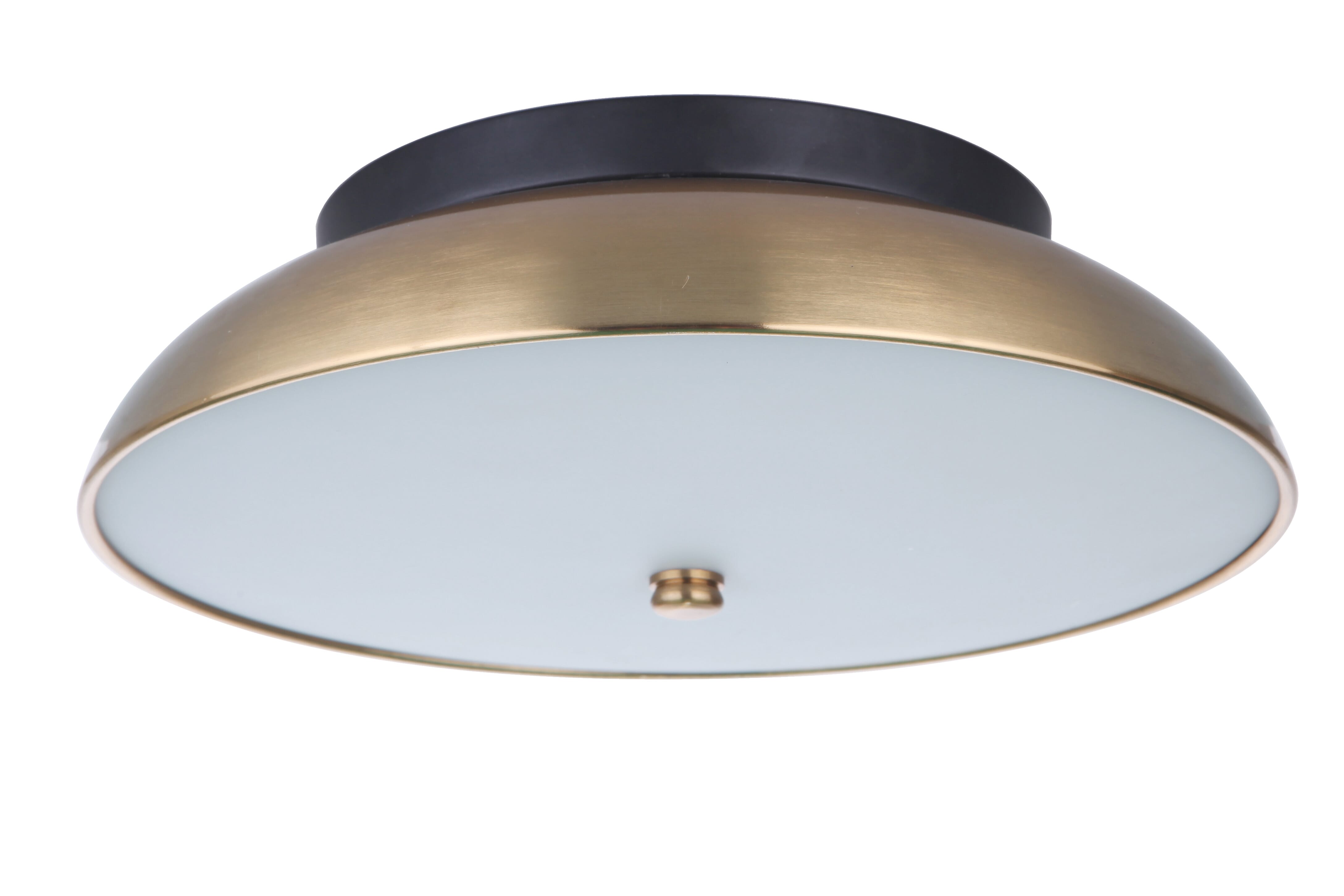 Craftmade Soul Ceiling Light in Flat Black with Satin Brass