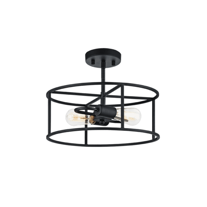 Matteo Candid 2-Light Ceiling Light In Rusty Black Matteo Candid 2-Light Ceiling Light In Rusty Black