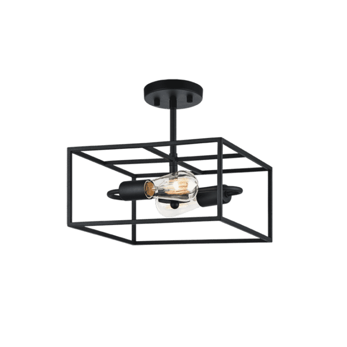 Matteo Candid 2-Light Ceiling Light In Rusty Black Matteo Candid 2-Light Ceiling Light In Rusty Black