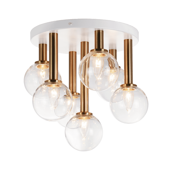 Matteo Stellar 7-Light Ceiling Light In Aged Gold Brass Matteo Stellar 7-Light Ceiling Light In Aged Gold Brass