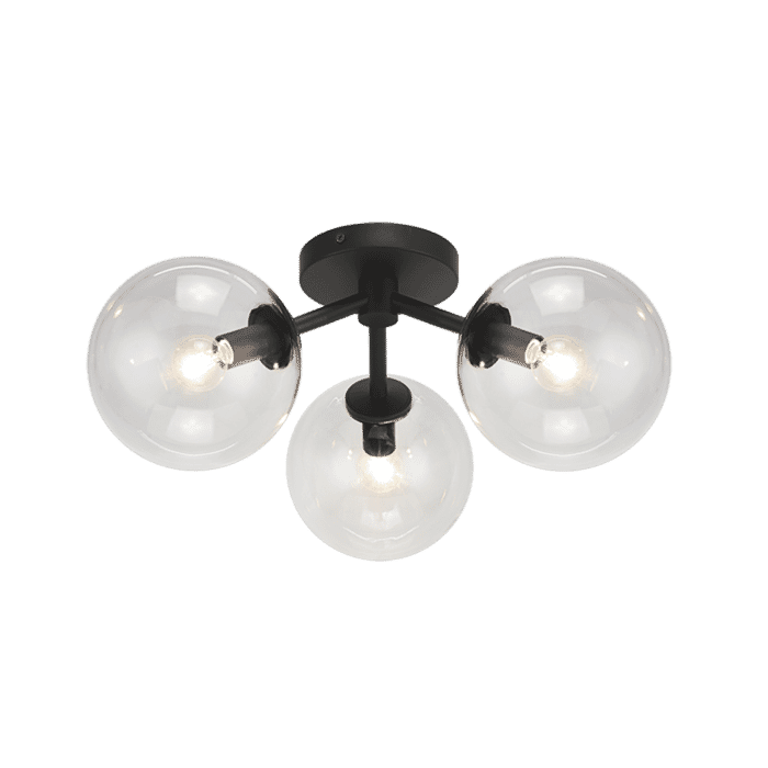 Matteo Novo 3-Light Ceiling Light In Black Matteo Novo 3-Light Ceiling Light In Black