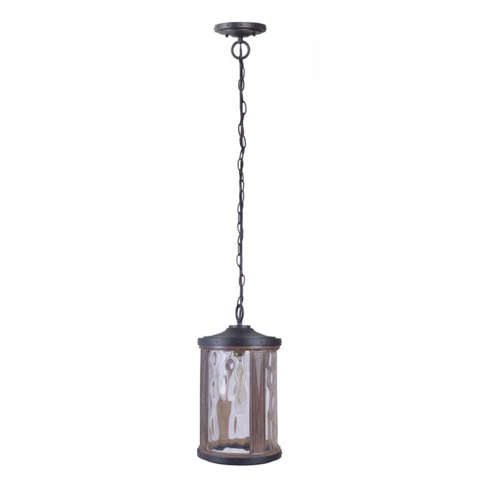Craftmade Madera 16" Outdoor Hanging Light in Textured Black with Whiskey Barrel Craftmade Madera 16" Outdoor Hanging Light in Textured Black with Whiskey Barrel